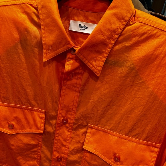 Like New The Frankie Shop Soma Oversized Shirt Jacket in Tangerine (One Size) - Picture 7 of 8